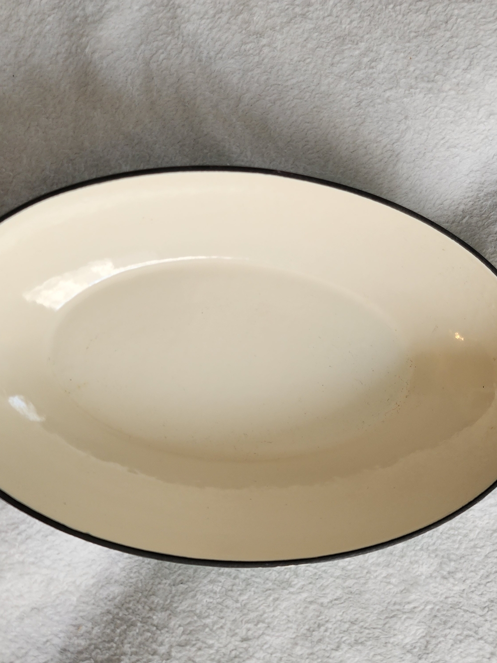 Martha Stewart Blue Enameled Cast Iron Oval Casserole Dish Pan